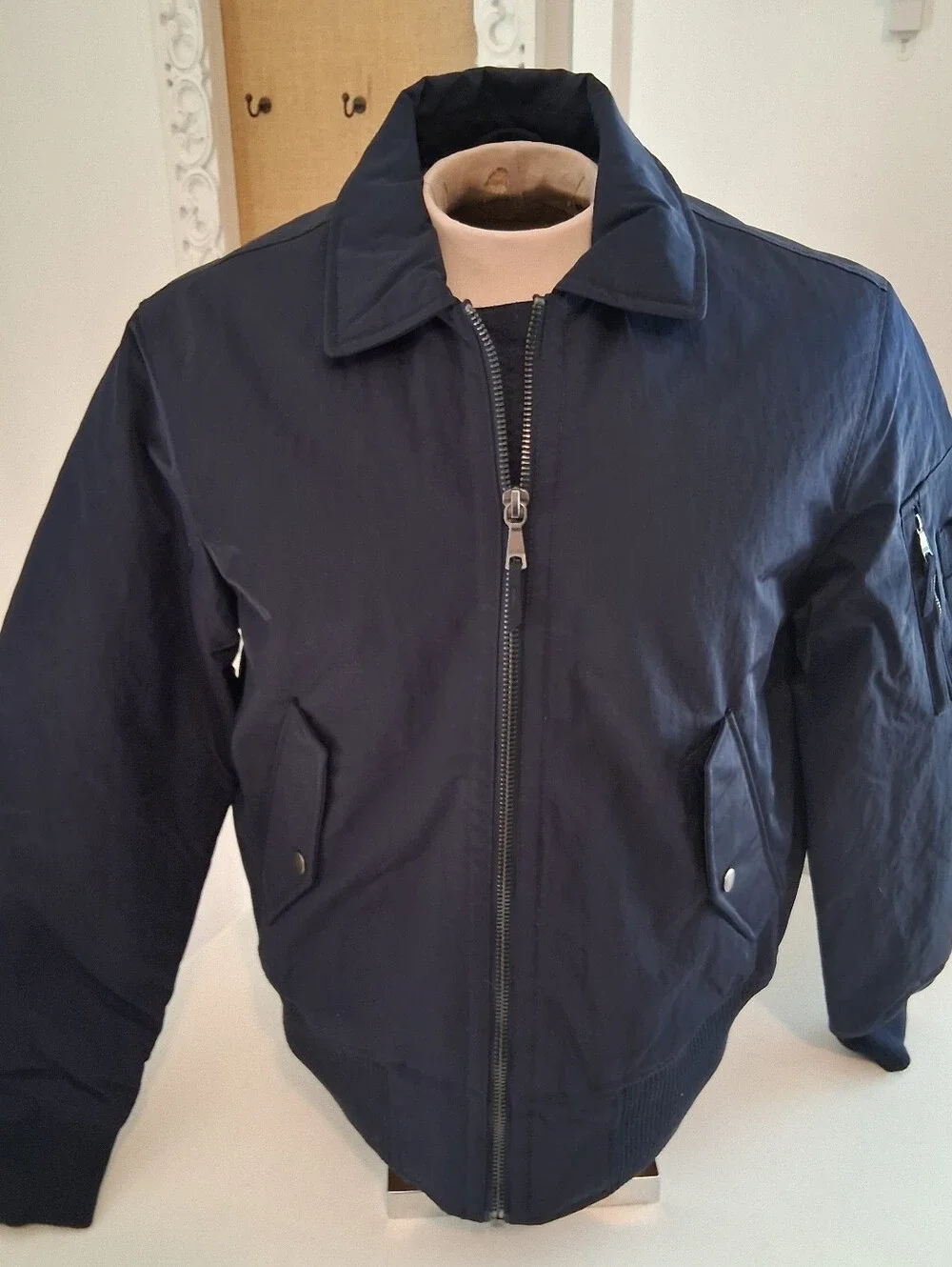 Banana Republic Men's Navy Blue Bomber/Flight Jacket Sz M NWT